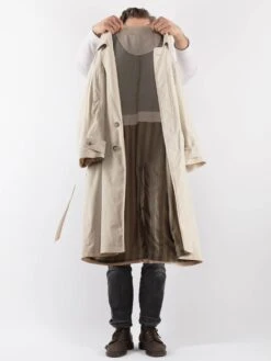 Vintage 90's Men Trench Coat In Beige -Northern Grip Vintage 90s Men Trench Coat 0153