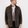 Vintage 90's Men Belstaff Waxed Canvas Jacket In Brown