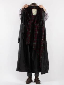 Vintage 90's Men Backhouse Waxed Canvas Maxi Coat In Gray 8 Vintage 90's Men Backhouse Waxed Canvas Maxi Coat In Gray -Northern Grip Vintage 90s Men Waxed Cotton Coat 0032