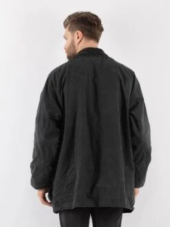 Vintage 90's Men Waxed Canvas Jacket In Gray 7 Vintage 90's Men Waxed Canvas Jacket In Gray -Northern Grip Vintage 90s Men Waxed Cotton Jacket 0033