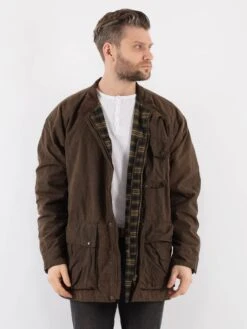 Front Page 7 Vintage 90's Men Ralph Lauren Waxed Canvas Jacket In Brown