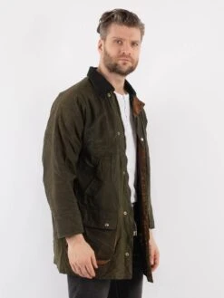 Vintage 90's Men Waxed Cotton Jacket In Green -Northern Grip Vintage 90s Men Waxed Cotton Jacket 0128 03a4e9f4 18d7 4bf6 93d7 8d897c249bb8