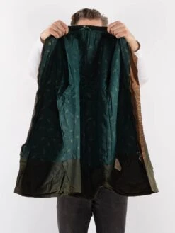 Vintage 90's Men Waxed Cotton Jacket In Green -Northern Grip Vintage 90s Men Waxed Cotton Jacket 0130