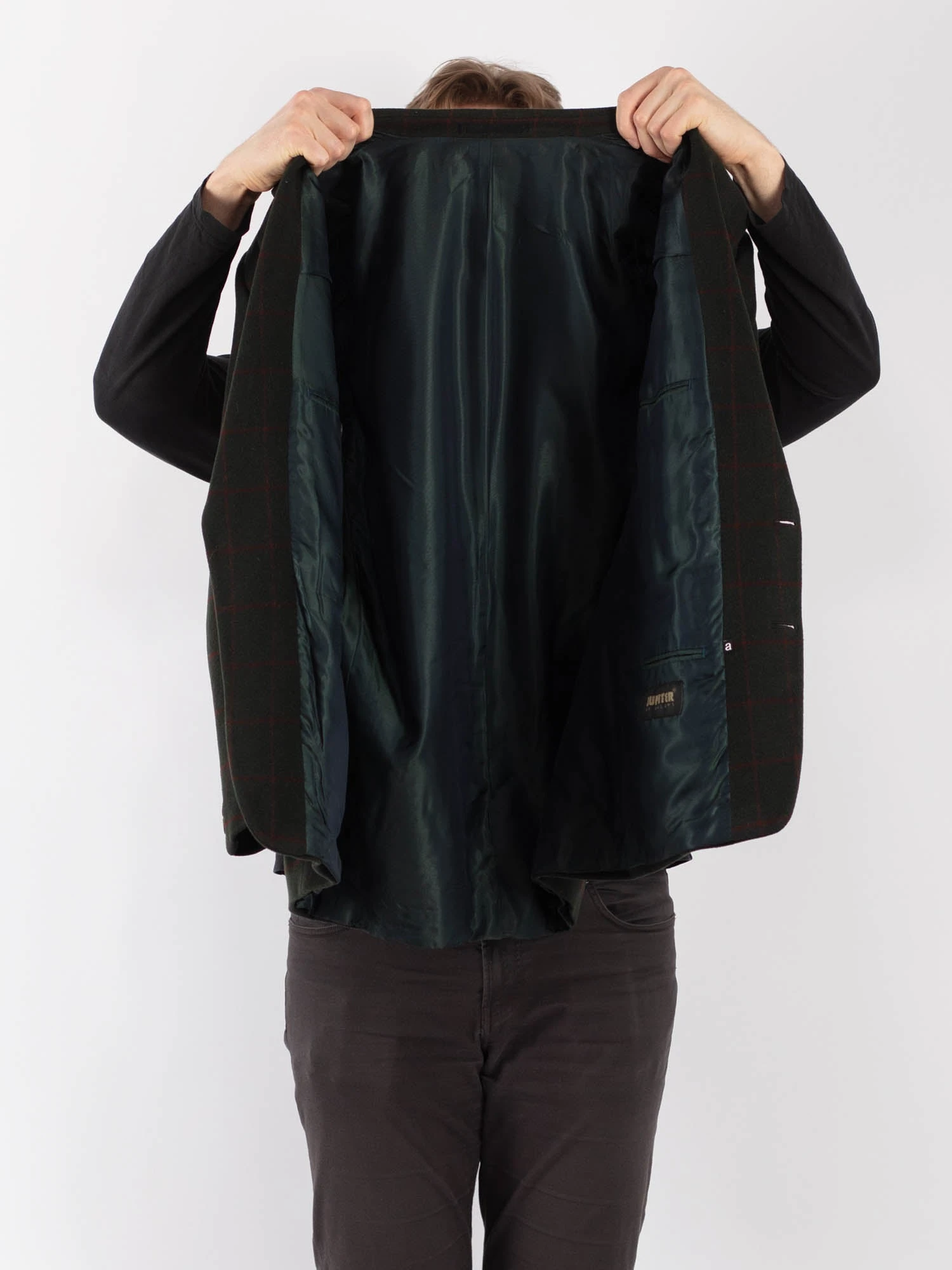 Vintage 90's Men Cashmere Wool Blend Blazer Jacket In Green 4 Vintage 90's Men Cashmere Wool Blend Blazer Jacket In Green - Image 4