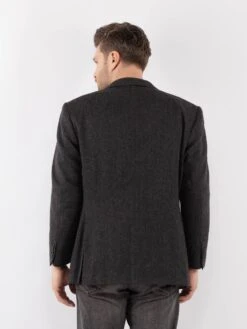 Vintage 90's Men Cashmere Wool Blend Blazer Jacket In Gray -Northern Grip Vintage 90s Men Wool Blazer Jacket 0220