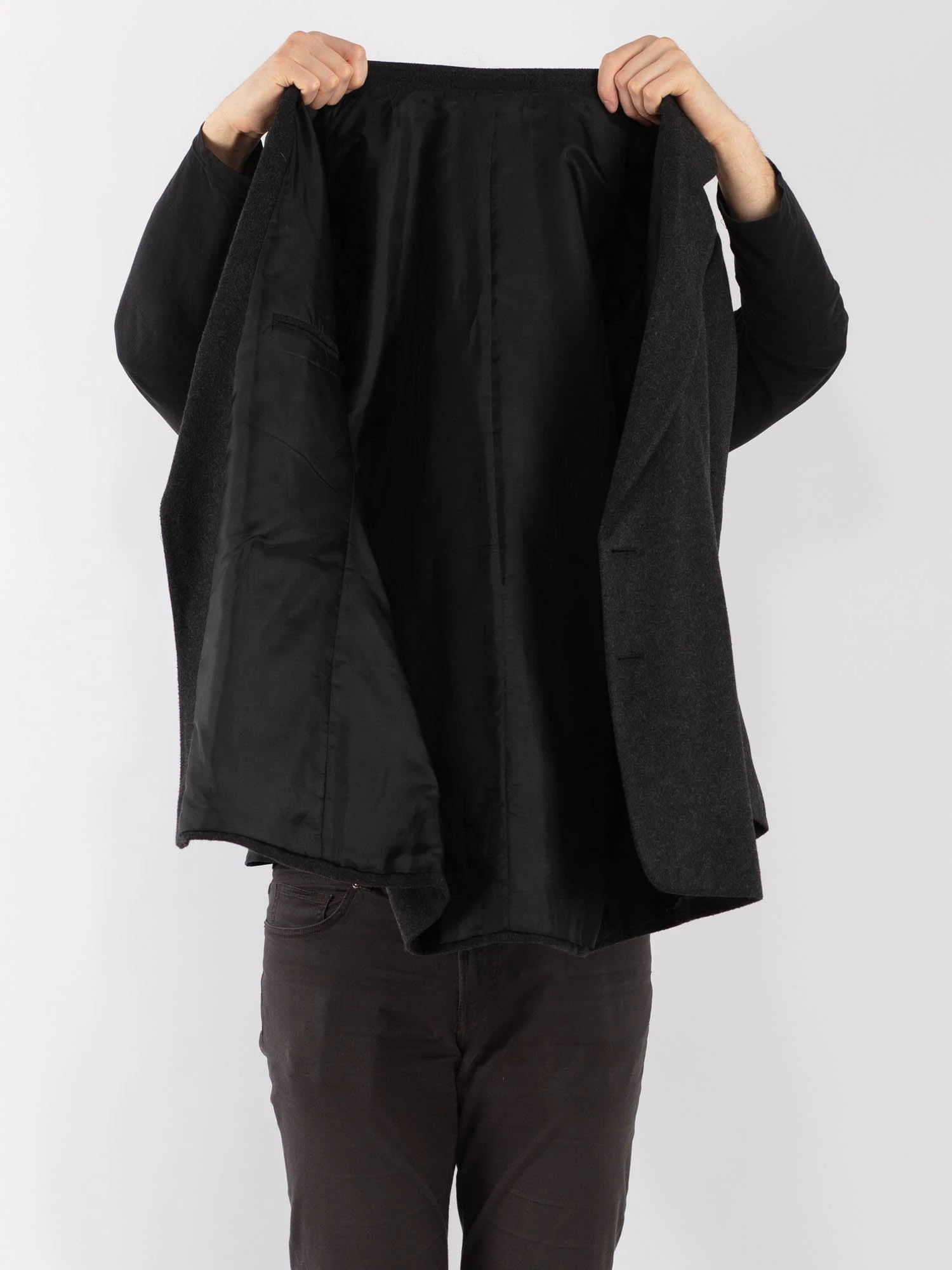 Vintage 90's Men Wool Blazer Jacket In Gray 4 Vintage 90's Men Wool Blazer Jacket In Gray - Image 4