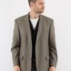 Vintage 90's Men Cashmere Blazer Jacket In Beige