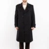 Vintage 90's Men Wool Blend Trench Coat In Black