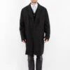 Vintage 90's Men Oversized Wool Blend Coat In Gray