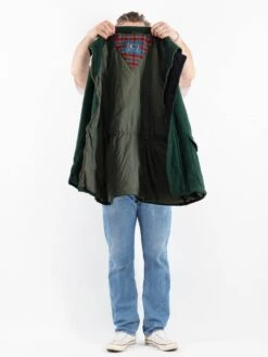 Vintage 90's Men Wool Blend Jacket In Green -Northern Grip Vintage 90s Men Wool Coat 0369