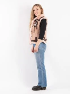 Vintage 90's Women Sheepskin Vest In Pink -Northern Grip Vintage 90s Women Faux Sheepskin Vest 0870 61a378aa 3378 4762 87d5 f93a1673bdfd