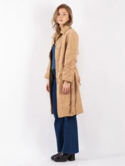 Vintage 90's Women Faux Suede Coat In Beige 7 Vintage 90's Women Faux Suede Coat In Beige -Northern Grip Vintage 90s Women Faux Suede Coat 0772