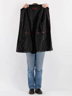 Vintage 90's Women Leather Sherpa Coat In Black 8 Vintage 90's Women Leather Sherpa Coat In Black -Northern Grip Vintage 90s Women Leather Sherpa Coat 0534