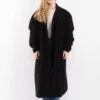 Vintage 90's Women Oversized Mac Coat In Black
