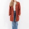 Vintage 90's Women Sheepskin Coat In Brown