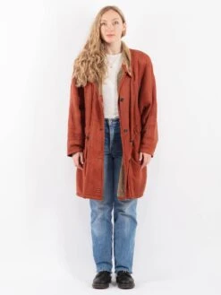 Front Page 37 Vintage 90's Women Sheepskin Coat In Brown