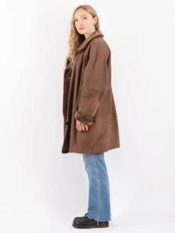 Vintage 80's Women Leather Sheepskin Coat In Brown 7 Vintage 80's Women Leather Sheepskin Coat In Brown -Northern Grip Vintage 90s Women Sheepskin Coat 0207 8d3cbe34 8625 4951 b648 e0c524fad679