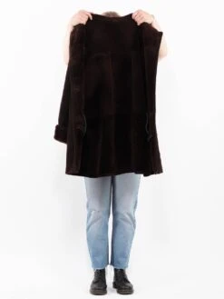 Vintage 90's Women Hooded Sheepskin Coat In Brown -Northern Grip Vintage 90s Women Sheepskin Coat 0207 8dbb918d dc39 4e41 b212 56f006f1721d