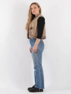 Vintage 90's Women Sheepskin Vest In Beige -Northern Grip Vintage 90s Women Sheepskin Vest 0947