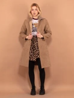 Vintage 90's Women Sherpa Coat In Beige