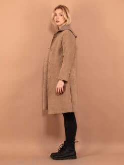 Vintage 90's Women Sherpa Coat In Beige -Northern Grip Vintage 90s Women Sherpa Coat Beige 01 3