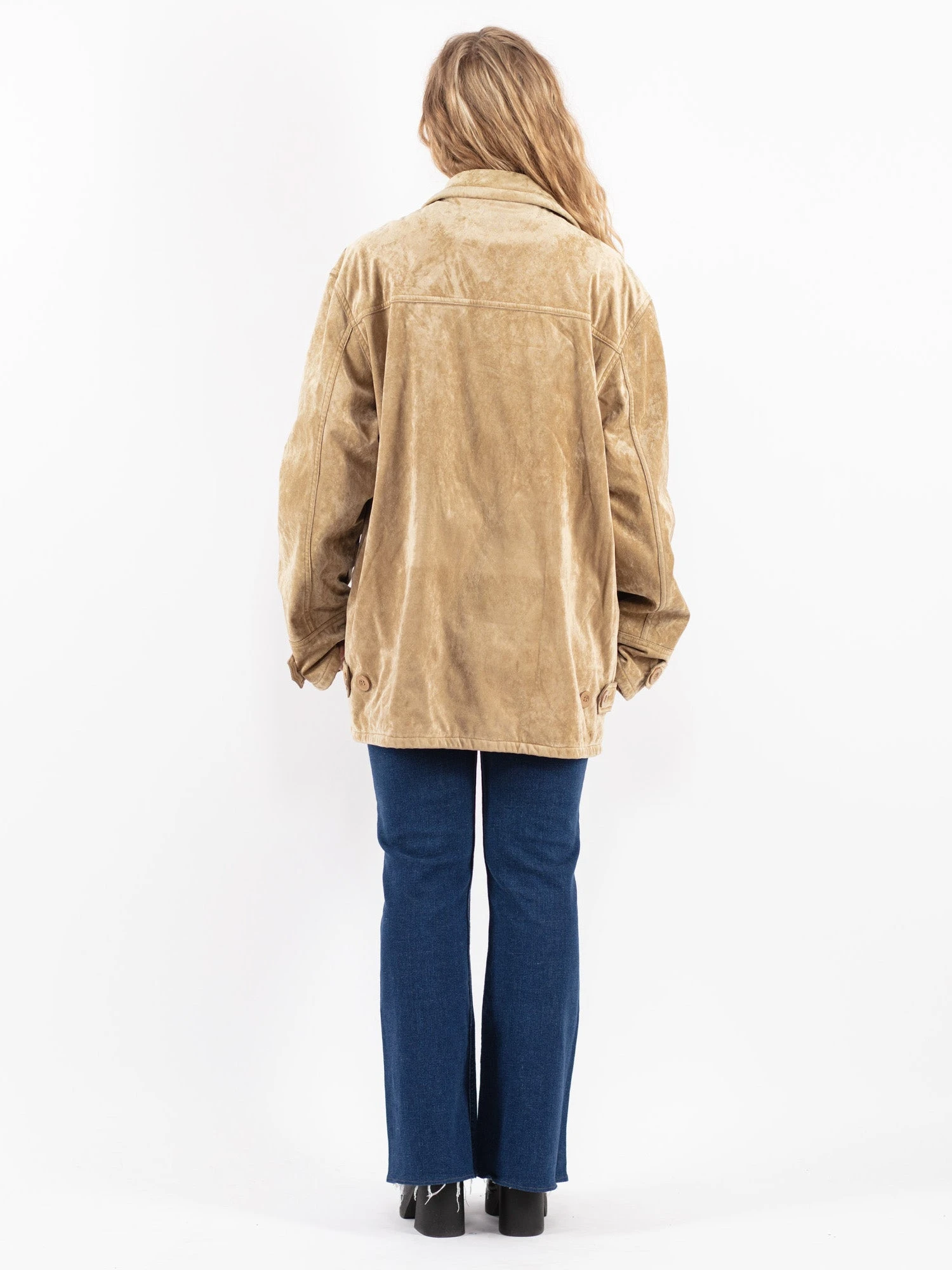 Vintage 90's Women Sherpa Jacket In Beige 2 Vintage 90's Women Sherpa Jacket In Beige - Image 2