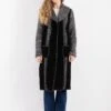 Vintage 90's Women Suede Coat In Black