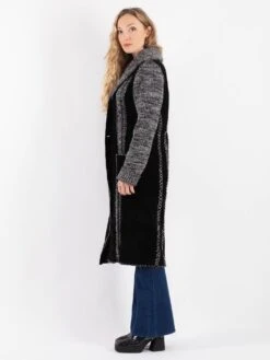 Vintage 90's Women Suede Coat In Black 7 Vintage 90's Women Suede Coat In Black -Northern Grip Vintage 90s Women Suede Coat 0060