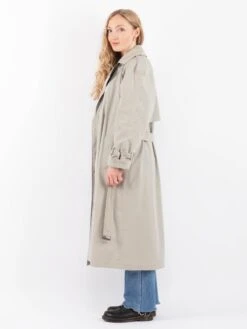 Vintage 90's Women Trench Coat In Gray -Northern Grip Vintage 90s Women Trench Coat 0034