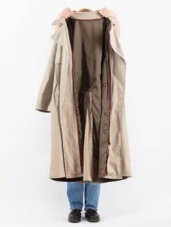 Vintage 90's Women Trench Coat In Beige -Northern Grip Vintage 90s Women Trench Coat 0065