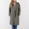 Vintage 90's Women Trench Coat In Khaki