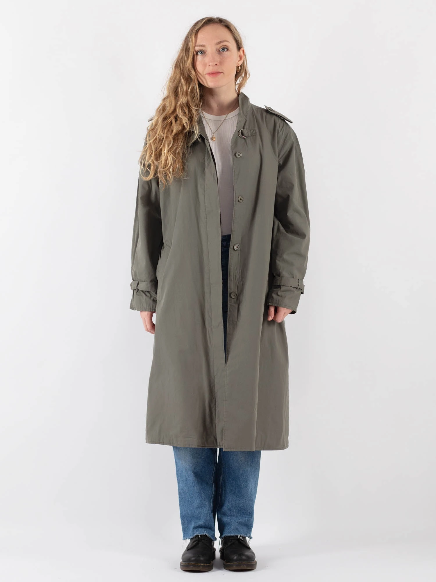 Vintage 90's Women Trench Coat In Khaki 1 Vintage 90's Women Trench Coat In Khaki