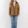 Vintage 90's Women Waxed Canvas Jacket In Beige