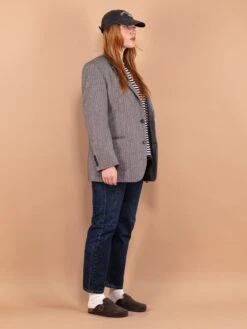 Vintage 90's Women Wool Blazer -Northern Grip Vintage 90s Women Wool Blazer 0306