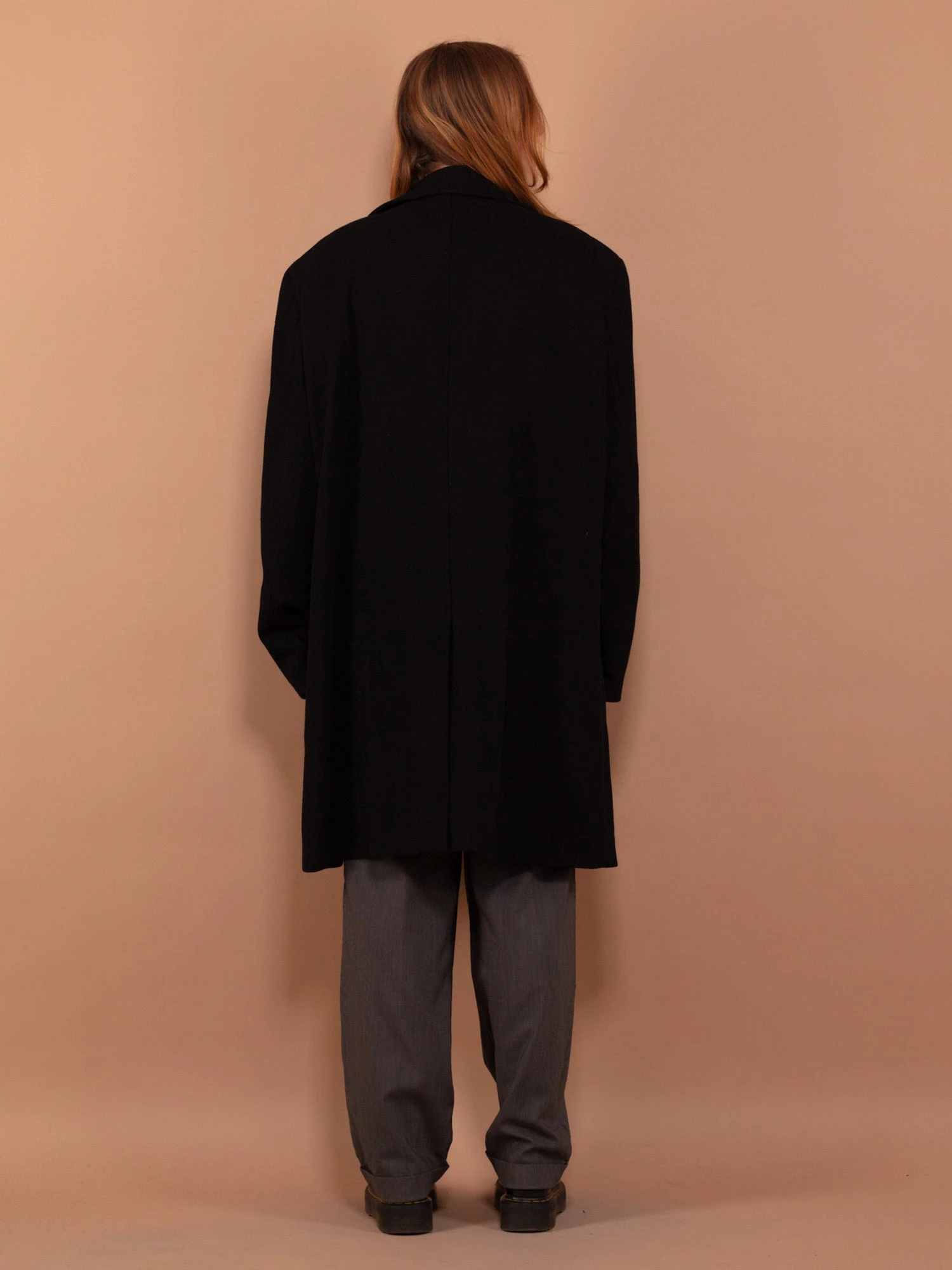 Vintage 90's Women Wool Blend Coat In Black 2 Vintage 90's Women Wool Blend Coat In Black - Image 2