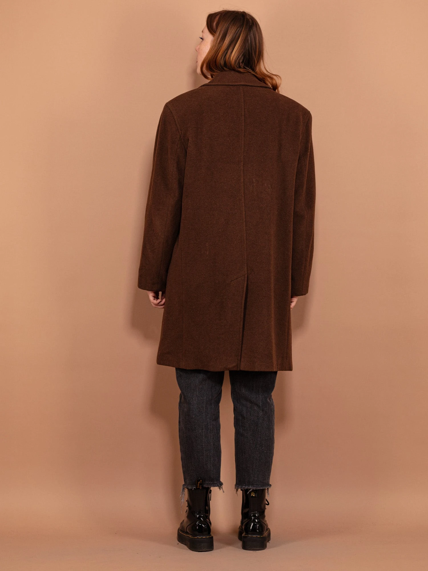 Vintage 90's Women Wool Blend Coat In Brown 2 Vintage 90's Women Wool Blend Coat In Brown - Image 2