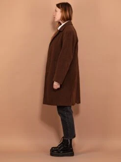 Vintage 90's Women Wool Blend Coat In Brown 7 Vintage 90's Women Wool Blend Coat In Brown -Northern Grip Vintage 90s Women Wool Blend Coat Brown 0 3