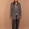 Vintage 90's Women Wool Blend Coat In Gray