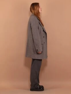 Vintage 90's Women Wool Blend Coat In Gray -Northern Grip Vintage 90s Women Wool Blend Coat Gray 8 3
