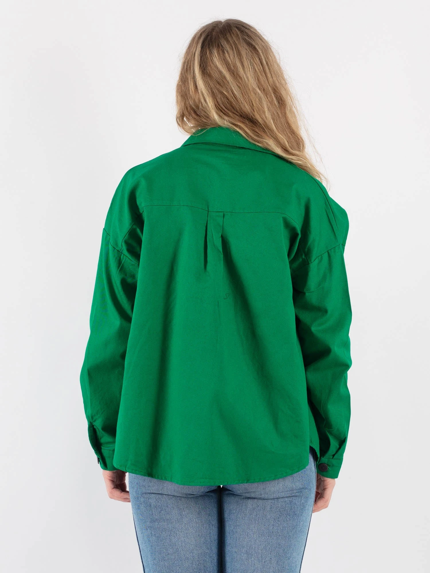 Vintage 90's Women Work Shirt In Green 2 Vintage 90's Women Work Shirt In Green - Image 2