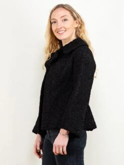 Vintage 70's Women Karakul Fur Jacket In Black 6 Vintage 70's Women Karakul Fur Jacket In Black -Northern Grip Vintage Vintage black karakul fur jacket women 70s clothingbrown faux fur coat women 70s clothingM 2