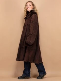 Vintage 70's Women Rabbit Fur Coat In Brown -Northern Grip Vintage Women Lapin Fur Coat 70s Outerwear2