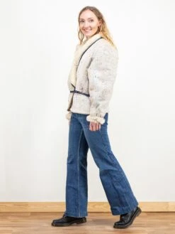 Vintage 70's Women Sheepskin Jacket 8 Vintage 70's Women Sheepskin Jacket -Northern Grip Vintage beige sheepskin sheraling jacket women 70s clothing 3