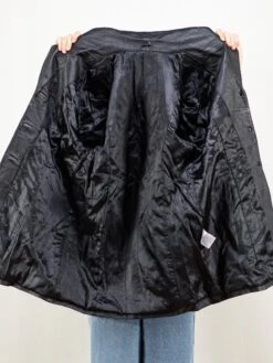 Vintage 80's Women Black Leather Coat 9 Vintage 80's Women Black Leather Coat -Northern Grip Vintage black blazer leatehr coat women 80s clothing07 135