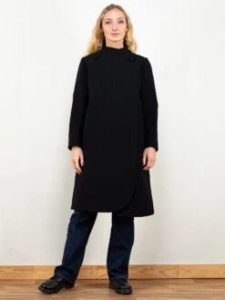 Vintage 60's Women Wool Blend Wrap Coat