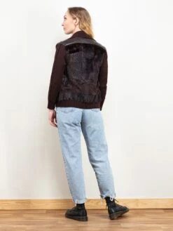 Front Page -Northern Grip Vintage brown fur knit jacket women 70s clothing30M 79