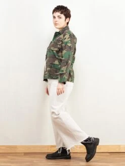 Vintage 80's Women Camouflage Jacket 7 Vintage 80's Women Camouflage Jacket -Northern Grip Vintage camouflage green military jacket women 80s clothing04M 122