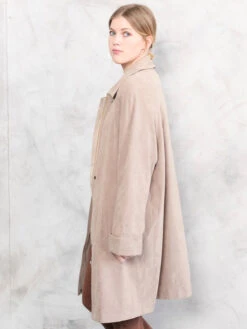 Vintage 80's Women Lightweight Coat In Beige 8 Vintage 80's Women Lightweight Coat In Beige -Northern Grip Vintage faux suede spring coat women 80s clothing 6