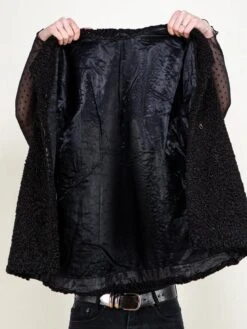 Vintage 70's Women Karakul Fur Short-Coat In Black 7 Vintage 70's Women Karakul Fur Short-Coat In Black -Northern Grip Vintage karakul fur short coat women 70s clothingM 58