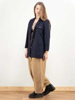 Vintage 90's Women Navy Blue Wool Blend Blazer 6 Vintage 90's Women Navy Blue Wool Blend Blazer -Northern Grip Vintage navy blue blazer jacket women 90s clothing05M 157